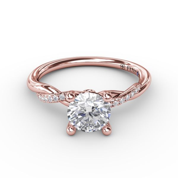 Classic Round Diamond Solitaire Engagement Ring With Twisted Shank Image 3 J. Thomas Jewelers Rochester Hills, MI