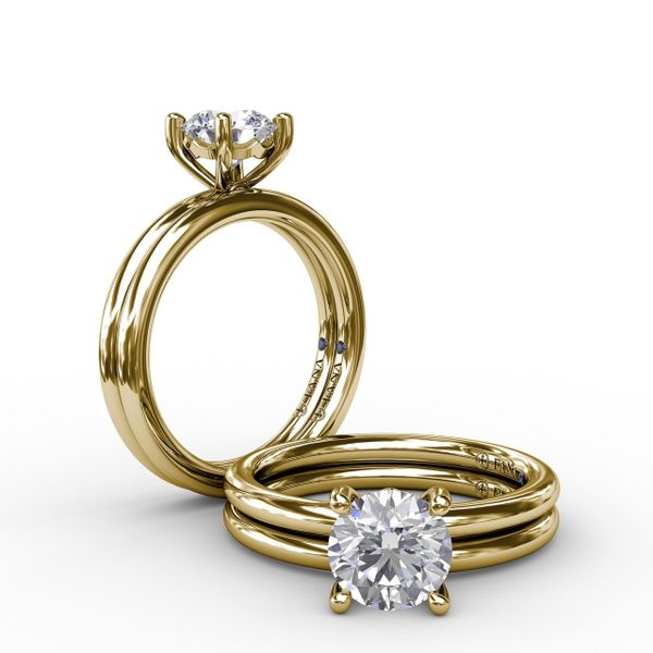 Classic Round Diamond Solitaire Engagement Ring Image 4 John Herold Jewelers Randolph, NJ