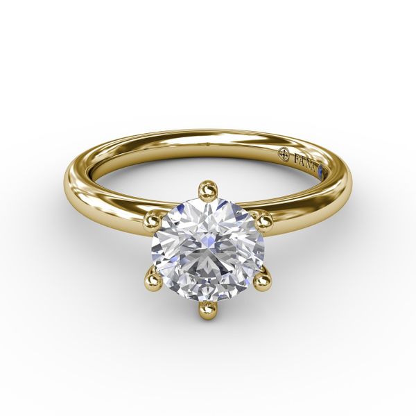 Classic Six-Prong Round Diamond Solitaire Engagement Ring Image 3 Reed & Sons Sedalia, MO