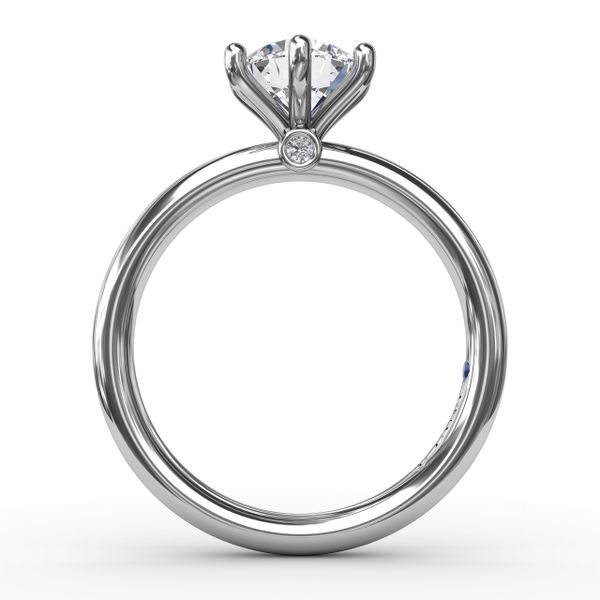 Classic Six-Prong Round Diamond Solitaire Engagement Ring Image 2 Perry's Emporium Wilmington, NC