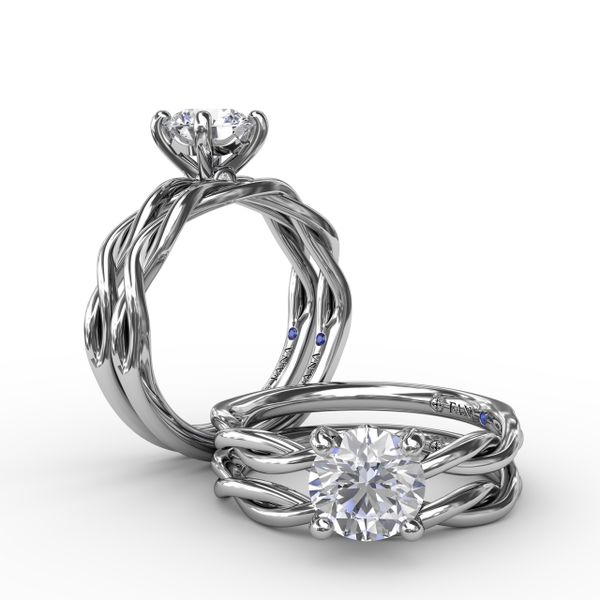 Elegantly Twisted Engagement Ring Image 4 Castle Couture Fine Jewelry Manalapan, NJ