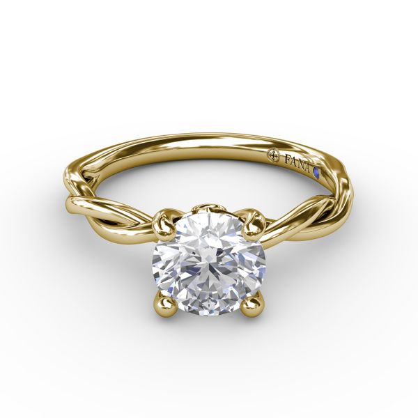 Elegantly Twisted Engagement Ring  Image 2 Parris Jewelers Hattiesburg, MS