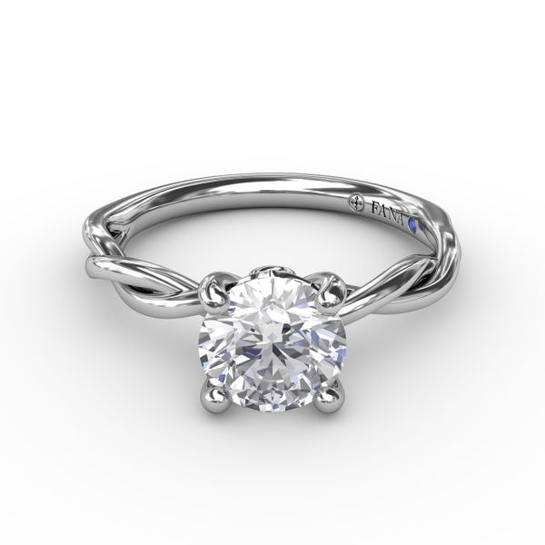 Elegantly Twisted Engagement Ring  Image 2 Castle Couture Fine Jewelry Manalapan, NJ