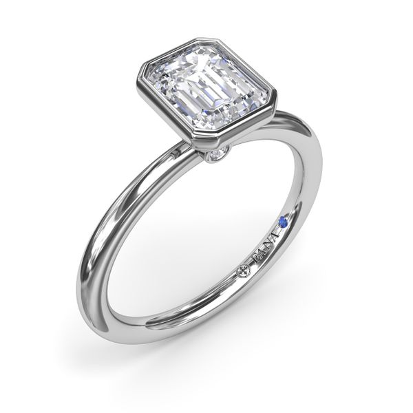 Modest Solitaire Diamond Engagement Ring  Castle Couture Fine Jewelry Manalapan, NJ