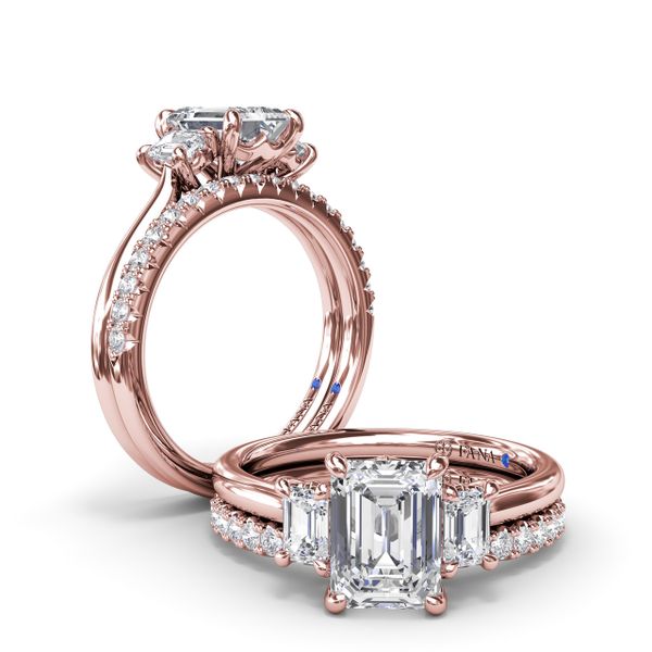 Three Stone Beauty Diamond Engagement Ring  Image 4 Cornell's Jewelers Rochester, NY