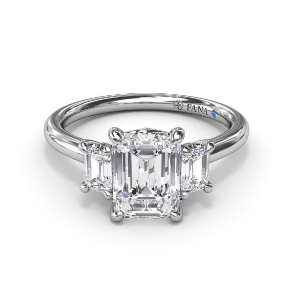 Three Stone Beauty Diamond Engagement Ring  Image 2 Castle Couture Fine Jewelry Manalapan, NJ