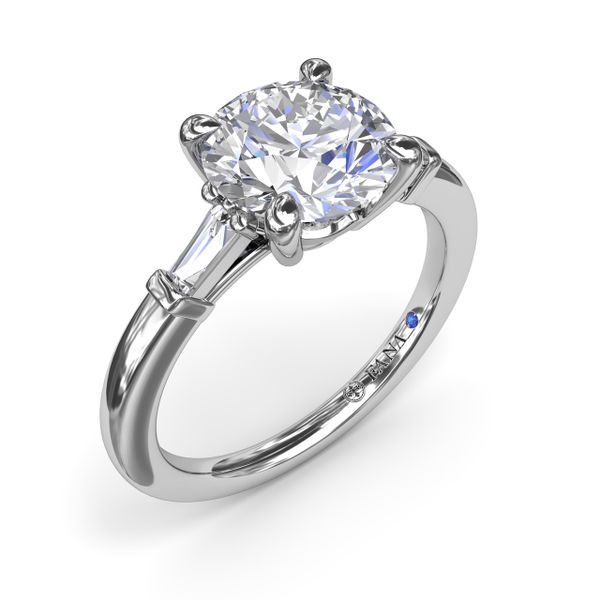 Tapered Baguette Diamond Engagement Ring Harris Jeweler Troy, OH