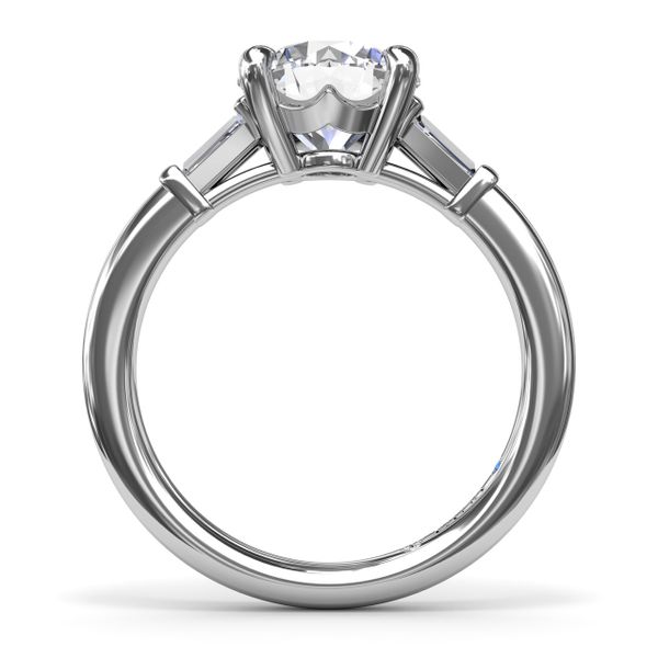 Tapered Baguette Diamond Engagement Ring  Image 3 Castle Couture Fine Jewelry Manalapan, NJ