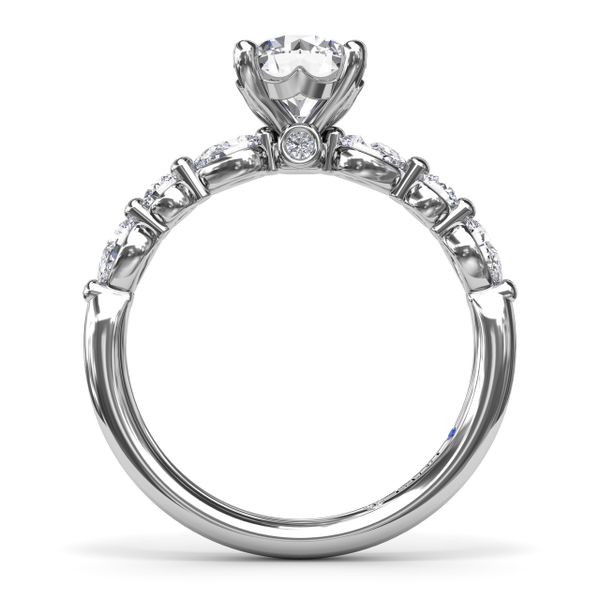 Alternating Teardrop and Round Diamond Engagement Ring  Image 3 LeeBrant Jewelry & Watch Co Sandy Springs, GA