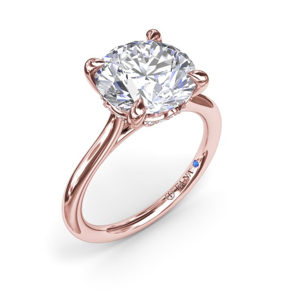 Classic Hidden Halo Diamond Engagement Ring  Gaines Jewelry Flint, MI