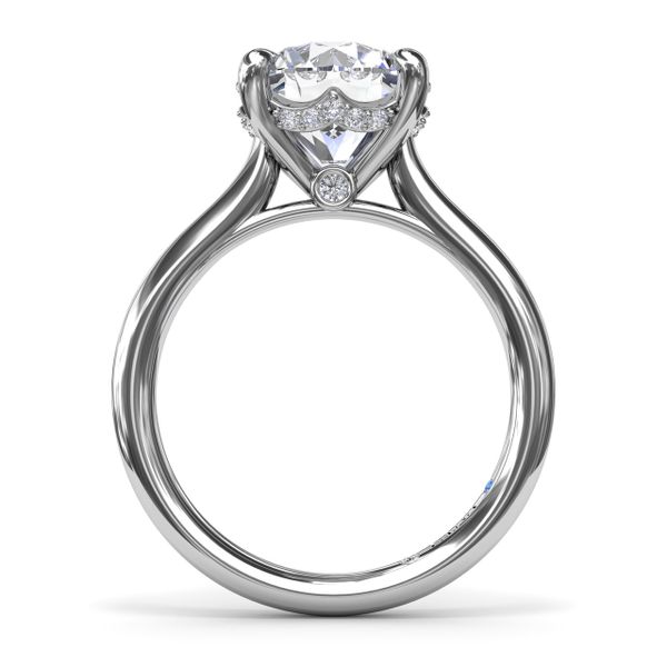 Classic Hidden Halo Diamond Engagement Ring  Image 3 Mesa Jewelers Grand Junction, CO