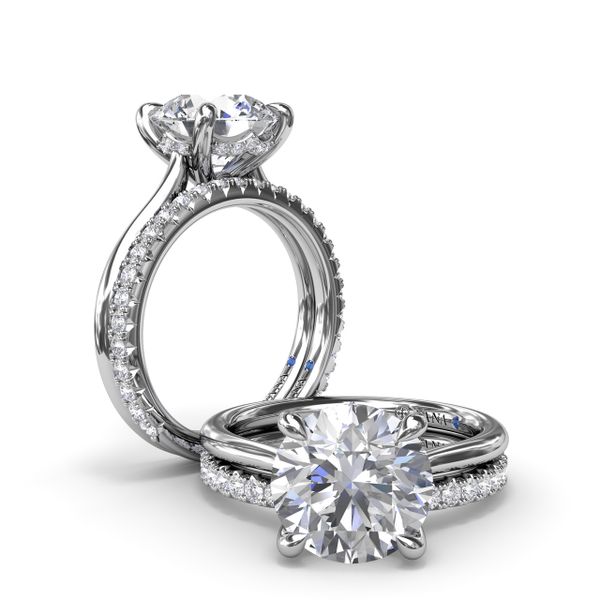 Classic Hidden Halo Diamond Engagement Ring  Image 4 J. Thomas Jewelers Rochester Hills, MI