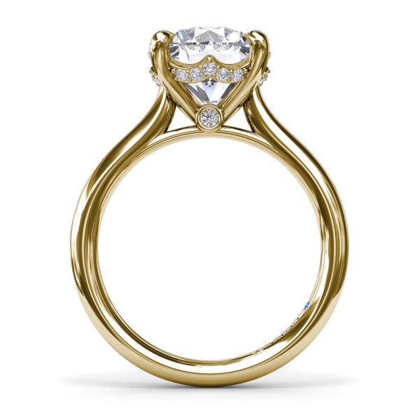 Classic Hidden Halo Diamond Engagement Ring Image 3 The Diamond Center Claremont, CA