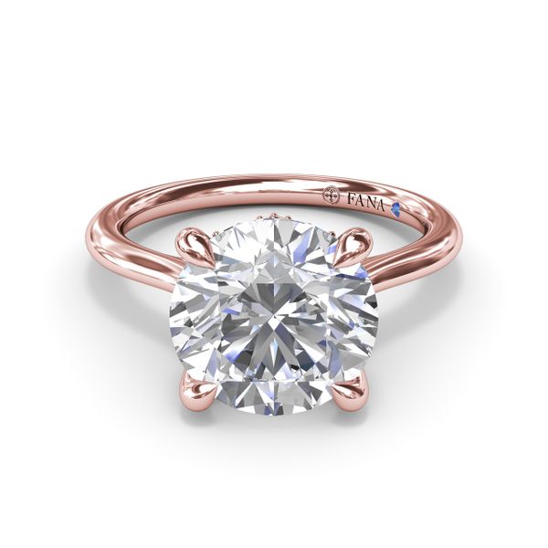 Classic Hidden Halo Diamond Engagement Ring  Image 2 S. Lennon & Co Jewelers New Hartford, NY