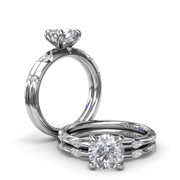 Captivating Raindrop Diamond Engagement Ring  Image 4 Castle Couture Fine Jewelry Manalapan, NJ