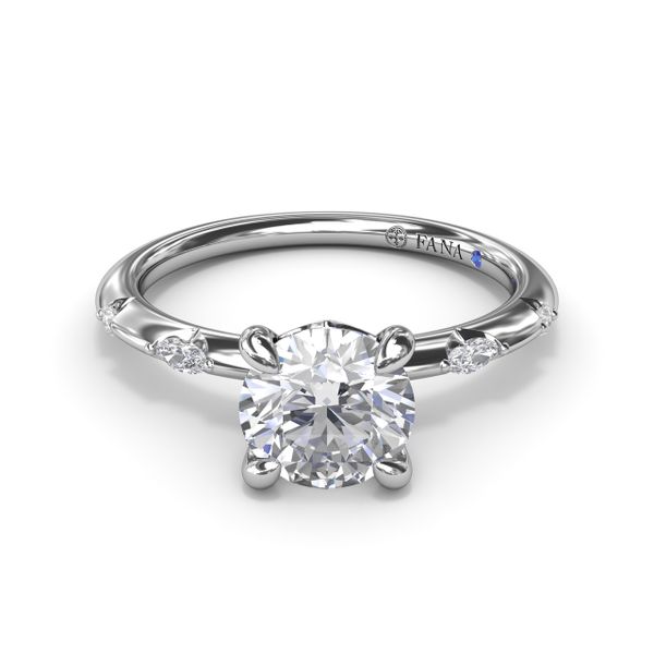 Captivating Raindrop Diamond Engagement Ring  Image 2 Castle Couture Fine Jewelry Manalapan, NJ