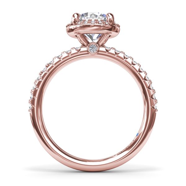 Simply Stunning Diamond Halo Engagement Ring Image 3 Steve Lennon & Co Jewelers  New Hartford, NY
