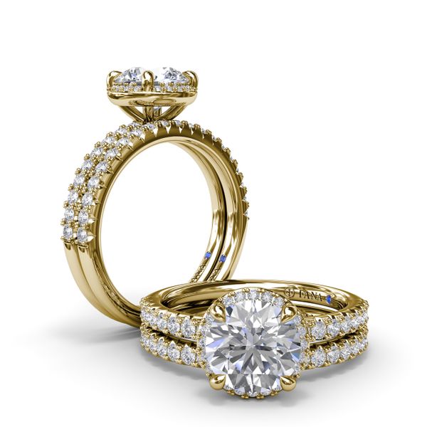 Simply Stunning Diamond Halo Engagement Ring Image 4 The Diamond Center Claremont, CA