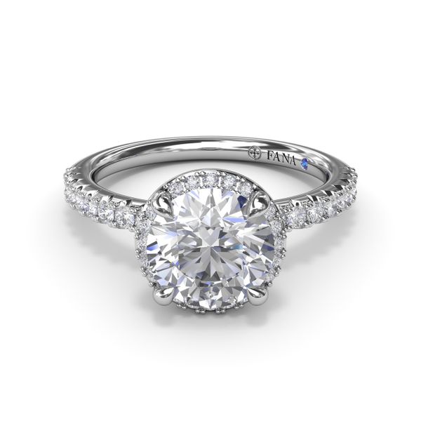 Simply Stunning Diamond Halo Engagement Ring Image 2 The Diamond Center Claremont, CA