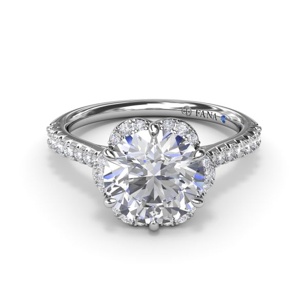 Blossoming Halo Diamond Engagement Ring  Image 2 Harris Jeweler Troy, OH