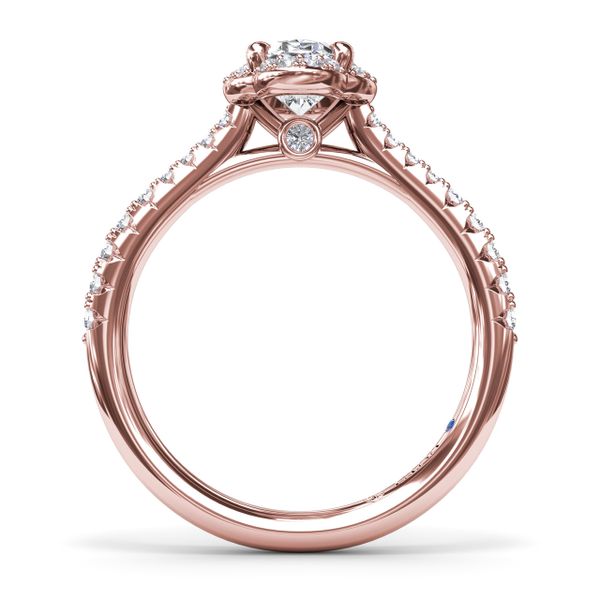 Blossoming Oval Diamond Engagement Ring  Image 3 John Herold Jewelers Randolph, NJ