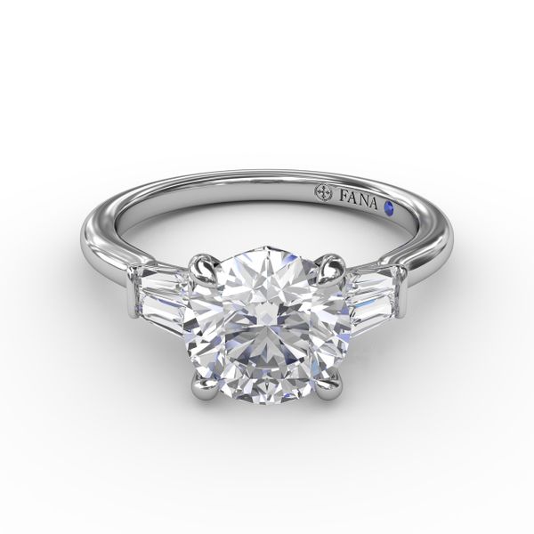 Double Baguette Diamond Engagement Ring  Image 2 Harris Jeweler Troy, OH