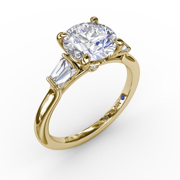 Double Baguette Diamond Engagement Ring  J. Thomas Jewelers Rochester Hills, MI