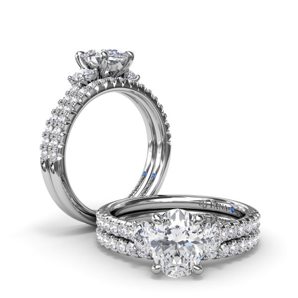 Dynamic Trio Diamond Engagement Ring  Image 4 J. Thomas Jewelers Rochester Hills, MI