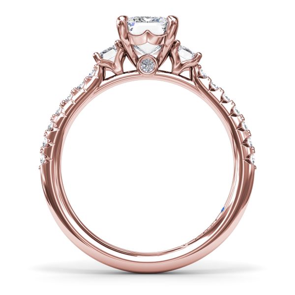 Enchanted Three Stone Emerald Diamond Engagement Ring  Image 3 Jacqueline's Fine Jewelry Morgantown, WV