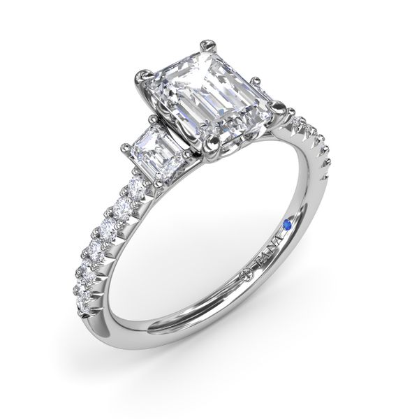 Enchanted Three Stone Emerald Diamond Engagement Ring  J. Thomas Jewelers Rochester Hills, MI
