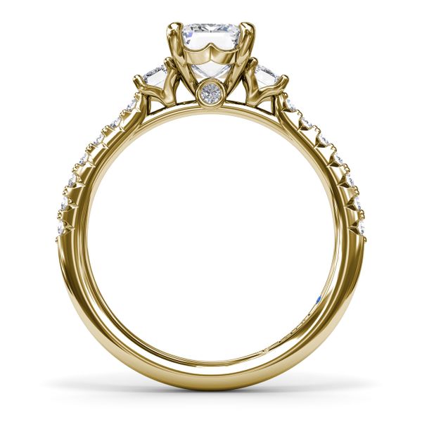 Enchanted Three Stone Emerald Diamond Engagement Ring  Image 3 The Diamond Center Claremont, CA