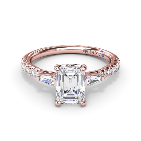 Emerald Cut and Tapered Baguette Engagement Ring  Image 2 LeeBrant Jewelry & Watch Co Sandy Springs, GA
