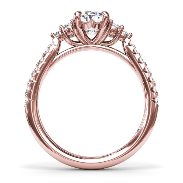 Clustered Diamond Engagement Ring Image 3 Steve Lennon & Co Jewelers  New Hartford, NY