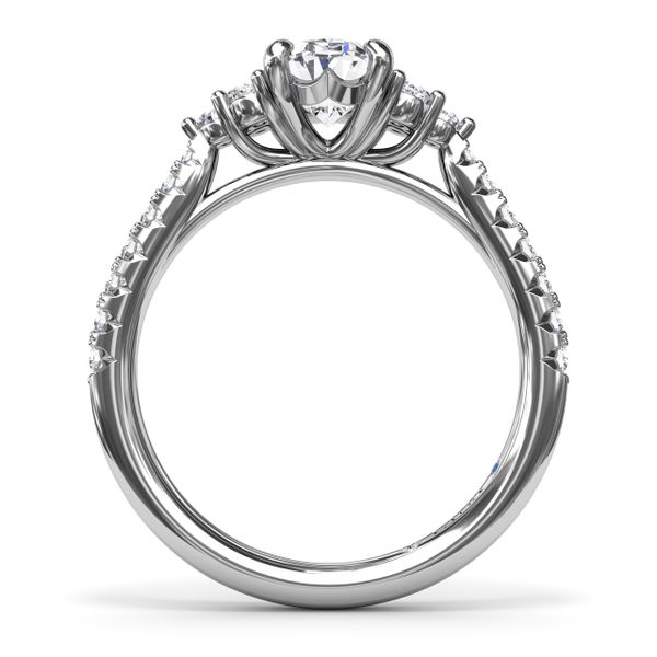 Clustered Diamond Engagement Ring  Image 3 Perry's Emporium Wilmington, NC