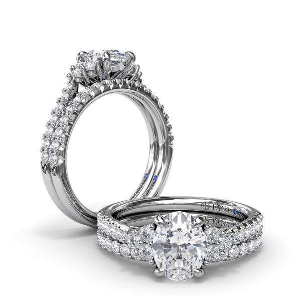Clustered Diamond Engagement Ring  Image 4 Milano Jewelers Pembroke Pines, FL
