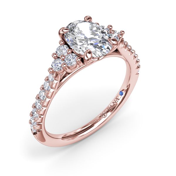 Clustered Diamond Engagement Ring  J. Thomas Jewelers Rochester Hills, MI