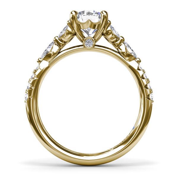 Vintage Floral Diamond Engagement Ring  Image 3 Parris Jewelers Hattiesburg, MS