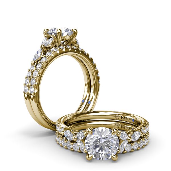 Vintage Floral Diamond Engagement Ring Image 4 Parris Jewelers Hattiesburg, MS