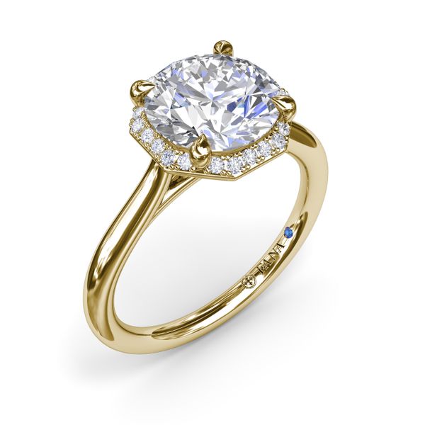 Octagon Halo Diamond Engagement Ring  The Diamond Center Claremont, CA