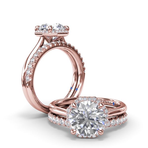 Octagon Halo Diamond Engagement Ring  Image 4 Milano Jewelers Pembroke Pines, FL