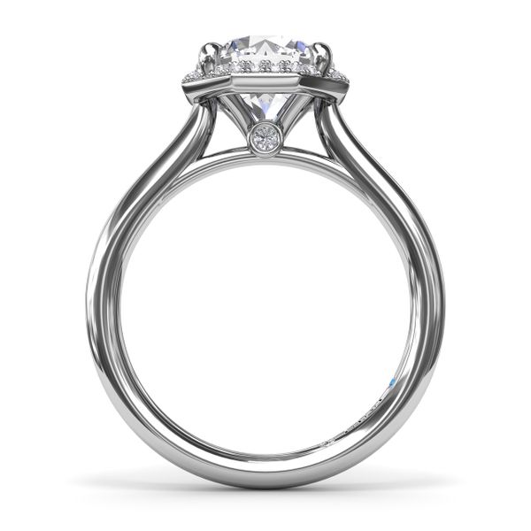 Octagon Halo Diamond Engagement Ring  Image 3 Harris Jeweler Troy, OH