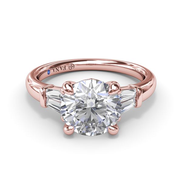 Tapered Baguette Diamond Engagement Ring  Image 2 Parris Jewelers Hattiesburg, MS