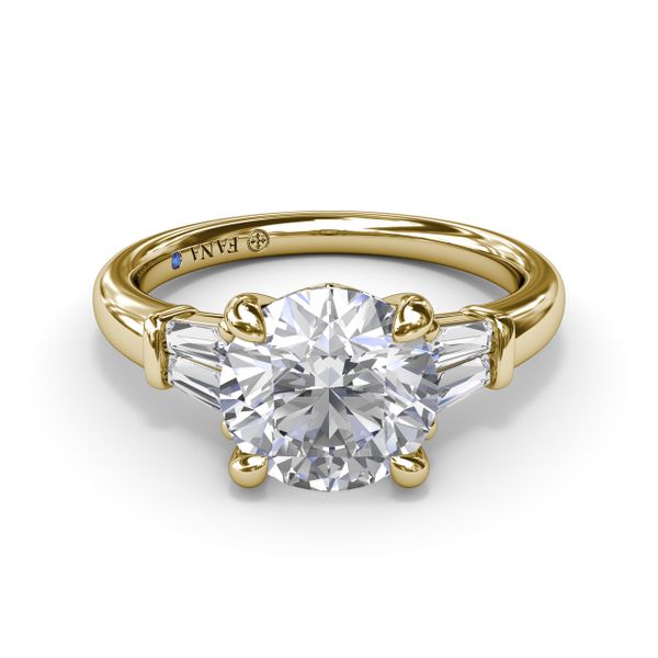 Tapered Baguette Diamond Engagement Ring  Image 2 Harris Jeweler Troy, OH