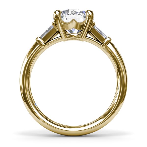 Tapered Baguette Diamond Engagement Ring  Image 3 Harris Jeweler Troy, OH