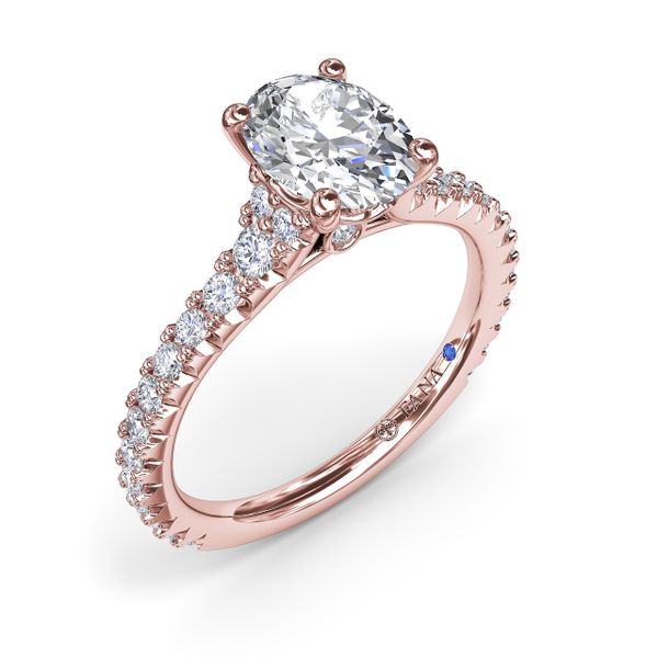 Sophisticated Side Cluster Diamond Band Engagement Ring  Lake Oswego Jewelers Lake Oswego, OR