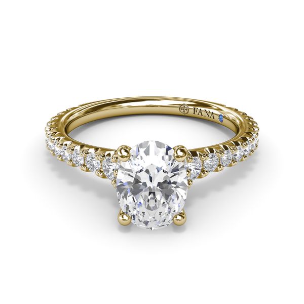 Sophisticated Side Cluster Diamond Band Engagement Ring  Image 2 Perry's Emporium Wilmington, NC
