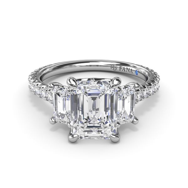 Three Stone Beauty Diamond Engagement Ring  Image 2 S. Lennon & Co Jewelers New Hartford, NY