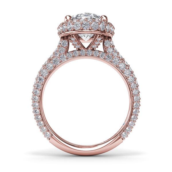 Opulent Halo Diamond Engagement Ring  Image 3 John Herold Jewelers Randolph, NJ