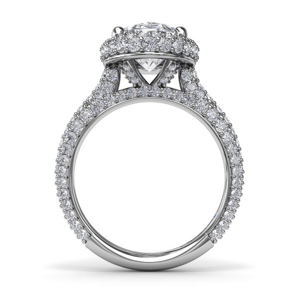 Opulent Halo Diamond Engagement Ring  Image 3 S. Lennon & Co Jewelers New Hartford, NY