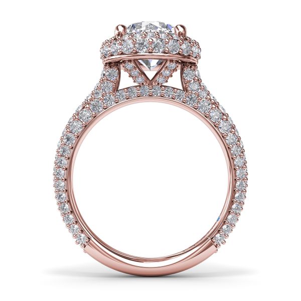 Diamonds Galore Halo Engagement Ring  Image 3 John Herold Jewelers Randolph, NJ